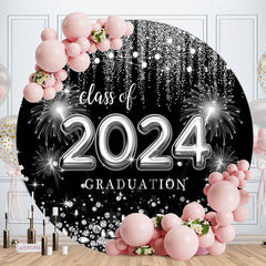 Lofaris Sliver Spark Class Of 2023 Black Round Grad Backdrop