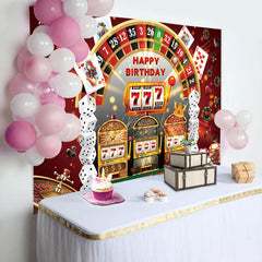 Lofaris Slot Casino Dice Night Happy Birthday Backdrop