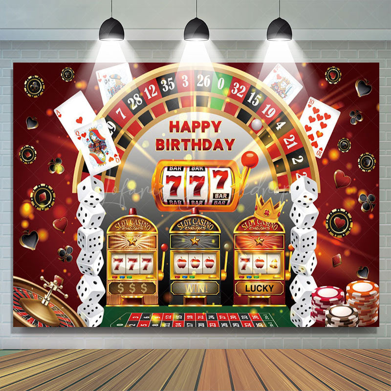 Lofaris Slot Casino Dice Night Happy Birthday Backdrop