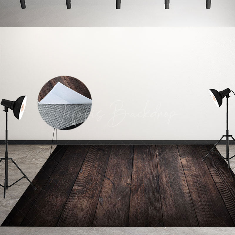 Lofaris Smoked Color Baby Photoshoot Wooden Floor Backdrop