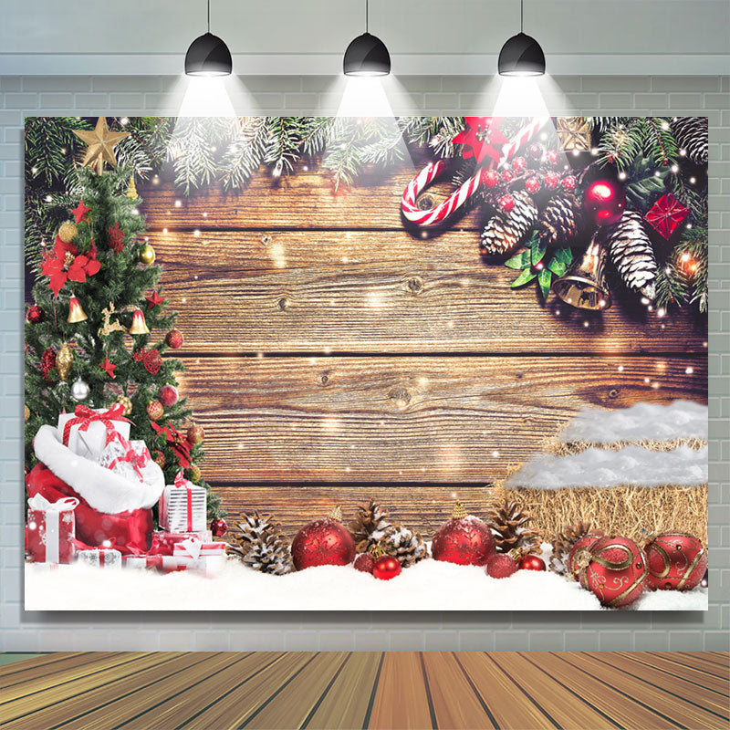 Christmas Lodge Printed Photo Backdrop