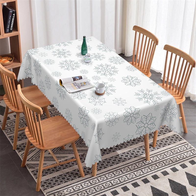 Lofaris Snowflake Christmas Decorative Rectangle Tablecloth