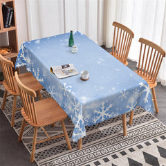 Lofaris Snowflake Light Blue Winter Christmas Tablecloth