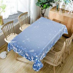 Lofaris Snowflake Light Blue Winter Christmas Tablecloth