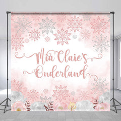 Lofaris Snowflake Winter Onderland Custom 1st Birthday Backdrop