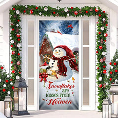 Lofaris Snowflakes Kisses From Heaven Christmas Door Cover