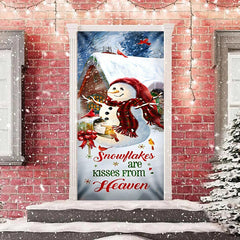 Lofaris Snowflakes Kisses From Heaven Christmas Door Cover