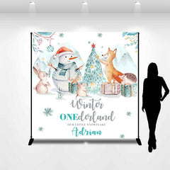 Lofaris Snowman Winter Onederland Custom Birthday Backdrop