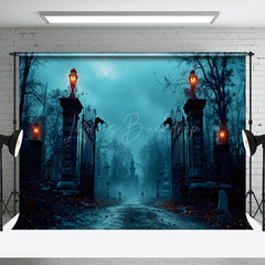 Lofaris Solemn Scary Cemetery Horror Theme Halloween Backdrop