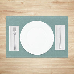 Lofaris Solid Color Cyan Cloth Dining Set Of 4 Placemats