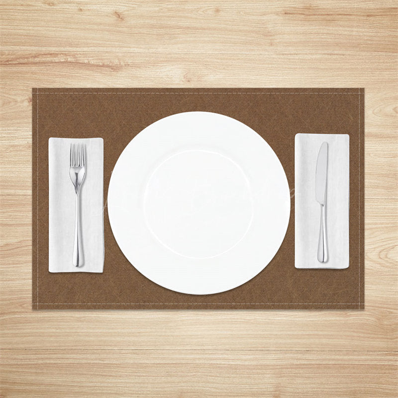 Lofaris Solid Light Brown Modern Dinner Set Of 4 Placemats