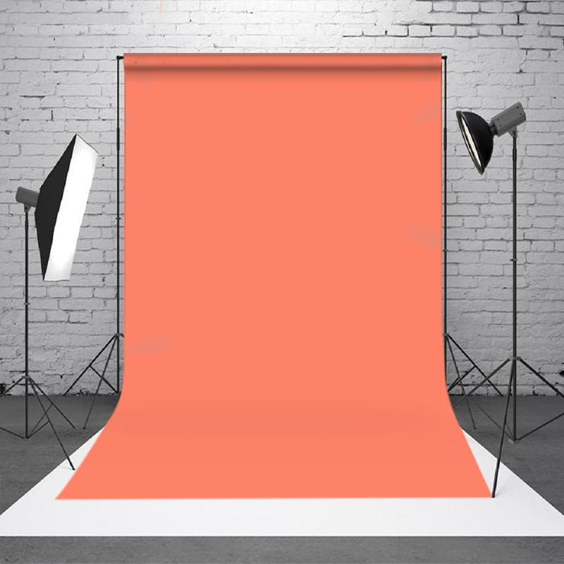 Lofaris Solid Orange Red Photo Booth Backdrop For Portrait