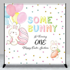 Lofaris Some Bunny Easter Egg Custom 1st Birthday Backdrop