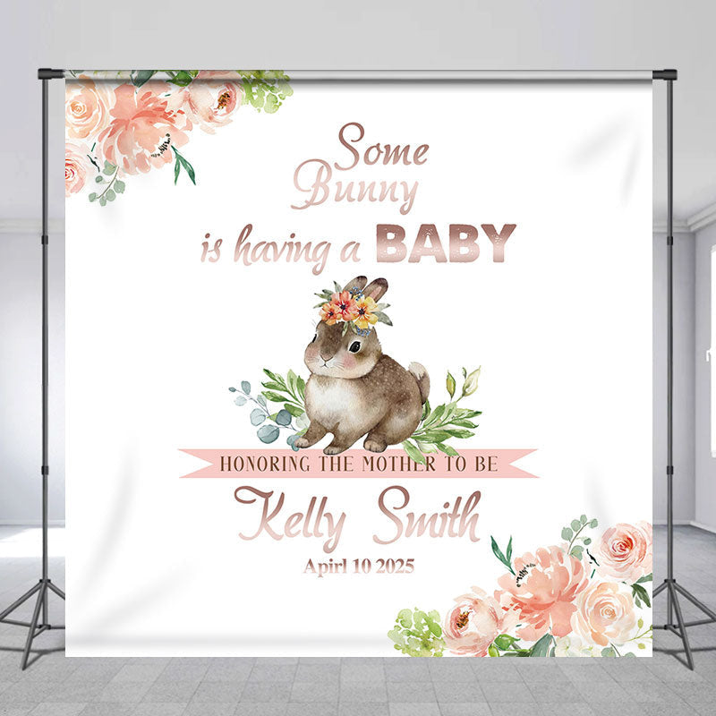 Lofaris Some Bunny Mother To Be Custom Baby Shower Backdrop