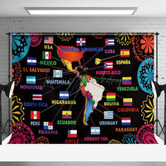 Lofaris South America Map Hispanic Heritage Month Backdrop