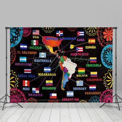 Lofaris South America Map Hispanic Heritage Month Backdrop