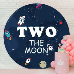 Lofaris Space Astronaut Boy 2nd Birthday Round Backdrop