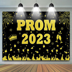 Lofaris Space Gold Prom 2023 Backdrop For Grad Celebrate Party