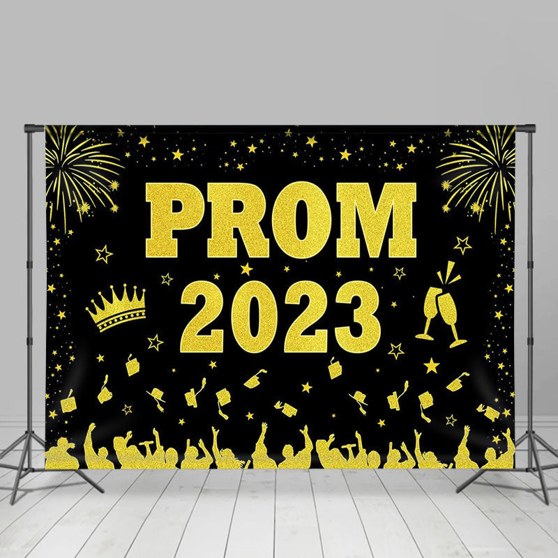 Lofaris Space Gold Prom 2023 Backdrop For Grad Celebrate Party