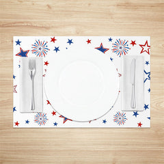 Lofaris Spark Star Deco Independence Day Set Of 4 Placemats