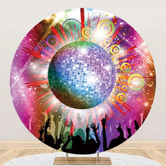 Lofaris Sparkle Crystal Ball Round Backdrop For Disco Party