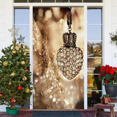 Lofaris Sparkle Diamond Bokeh Merry Christmas Door Cover