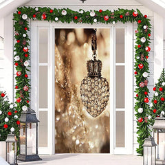 Lofaris Sparkle Diamond Bokeh Merry Christmas Door Cover