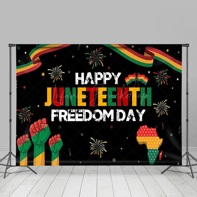 Lofaris Sparkle Freedom Day Juneteenth Decorations Backdrop