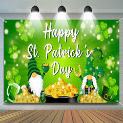 Lofaris Sparkle Gold Coins Gnomes St Patricks Day Backdrop