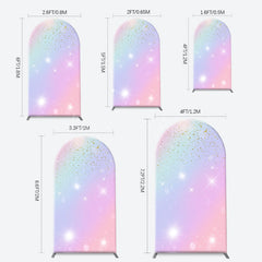 Lofaris Sparkle Rainbow Gold Glitter Arch Birthday Backdrop