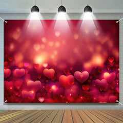 Lofaris Sparkle Repeat Hearts Bokeh Valentines Day Backdrop