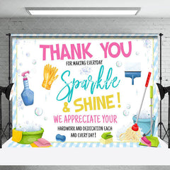 Lofaris Sparkle Shine Housekeeping Appreciation Backdrop