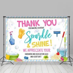 Lofaris Sparkle Shine Housekeeping Appreciation Backdrop