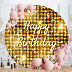 Lofaris Sparkling Dots Disco Style Round Birthday Backdrop