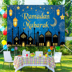 Lofaris Sparks Moon Star Nights Ramadan Mubarak Backdrop