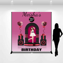 Lofaris Speaker Stage Purple Custom 25Th Birthday Backdrop