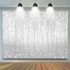 Lofaris Splashed Sliver Glitter Bokeh Dance Party Backdrop