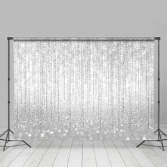 Lofaris Splashed Sliver Glitter Bokeh Dance Party Backdrop