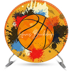 Lofaris Splashing Graffiti Basketball Sports Round Backdrop