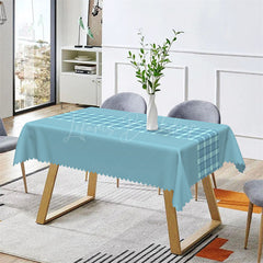 Lofaris Splicing Modern Green Checkered Rectangle Tablecloth