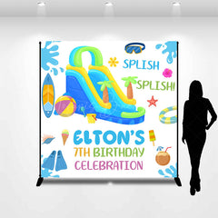 Lofaris Splish Pool Custom Celebrates 7th Birthday Backdrop