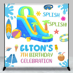 Lofaris Splish Pool Custom Celebrates 7th Birthday Backdrop