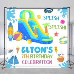 Lofaris Splish Pool Custom Celebrates 7th Birthday Backdrop