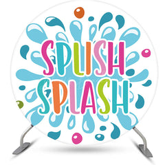 Lofaris Splish Splash Water Droplets Round Party Backdrop