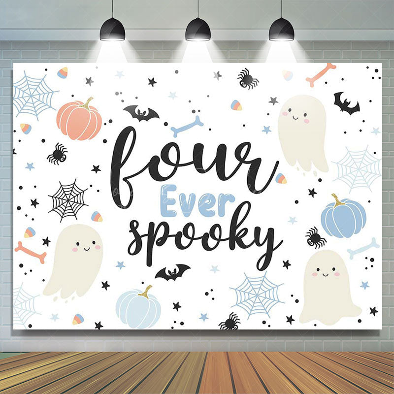 Lofaris Spooky Boo Halloween 4th Birthday Backdrop For Boy