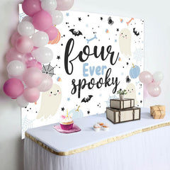 Lofaris Spooky Boo Halloween 4th Birthday Backdrop For Boy