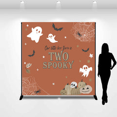 Lofaris Spooky Brown Custom Halloween 2nd Birthday Backdrop