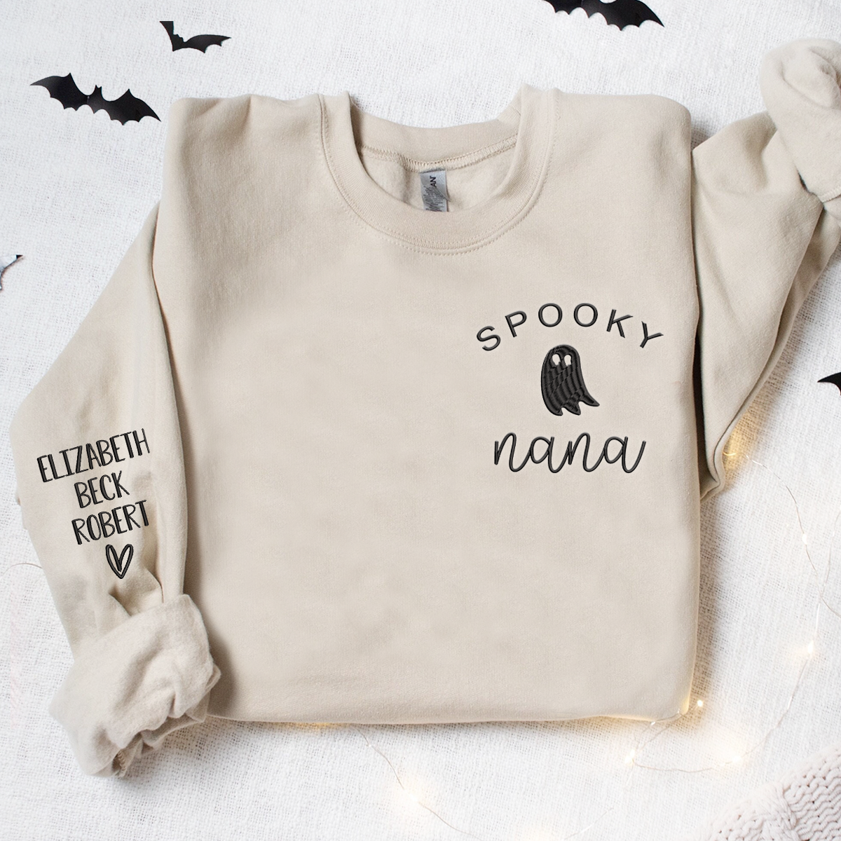 Lofaris Spooky Nana Kids Name Custom Halloween Sweatshirt