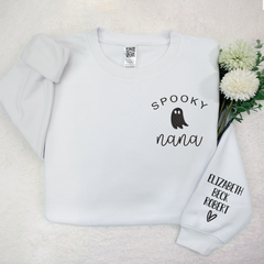 Lofaris Spooky Nana Kids Name Custom Halloween Sweatshirt