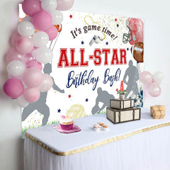 Lofaris Sports Balls Lawn All Star Birthday Bash Backdrop